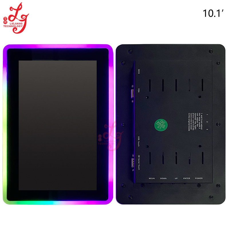 Customized 10.1 Inch PCAP Touch Screen Monitor For Casino Gaming Monitor 3M RS232&USB Or ELO